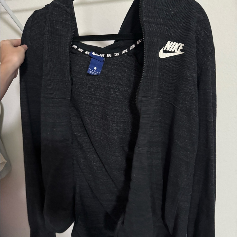 Nike Black and Blue Hoodie